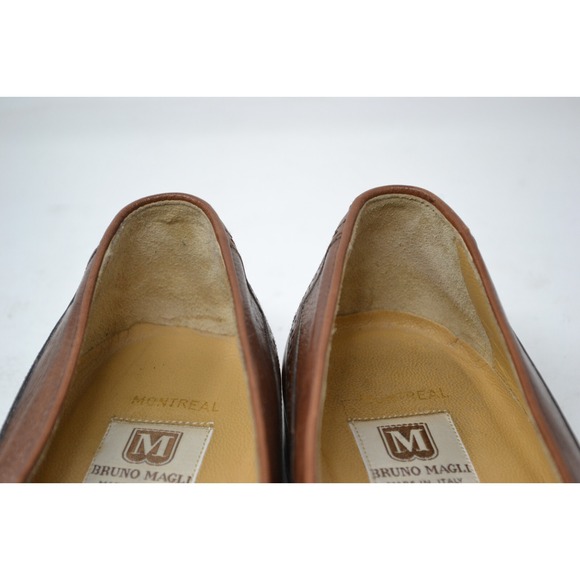 Bruno Magli Italy Brandy Montreal Tassel Loafers Shoes Mens Brown Size 9M 13826 - Picture 4 of 15